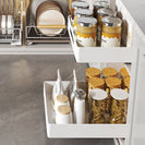 Kitchen Under Sink Shelf Cabinet Basket Pull Out Sliding Drawer Organizer White - NZHomeware