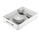 Kitchen Under Sink Shelf Cabinet Basket Pull Out Sliding Drawer Organizer White - NZHomeware