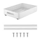 Kitchen Under Sink Shelf Cabinet Basket Pull Out Sliding Drawer Organizer White - NZHomeware