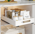 Kitchen Under Sink Shelf Cabinet Basket Pull Out Sliding Drawer Organizer White - NZHomeware