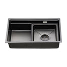 700x410mm Premium Nano Gunmetal Grey Kitchen Sink Anti - Scratch Embossed Texture Single Bowl - NZHomeware