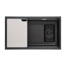 700x410mm Premium Nano Gunmetal Grey Kitchen Sink Anti - Scratch Embossed Texture Single Bowl - NZHomeware