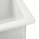 White Granite Quartz Stone Kitchen/Laundry Sink Single Bowl Top/Under Mount 422*422*203mm - NZHomeware