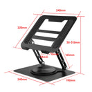 Laptop Stand Folding Lift Cooling Base Desktop Tablet Portable Adjustable Bracket Compatible With All Notebook Black - NZHomeware