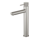 Lattice Edition Solid Brass Brushed Nickel Tall Basin Mixer Bathroom Vanity Tap - NZHomeware