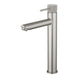 Lattice Edition Solid Brass Brushed Nickel Tall Basin Mixer Bathroom Vanity Tap - NZHomeware