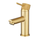 Lattice Edition Solid Brass Brushed Yellow Gold Basin Mixer Tap Bathroom Vanity Tap - NZHomeware
