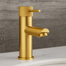 Lattice Edition Solid Brass Brushed Yellow Gold Basin Mixer Tap Bathroom Vanity Tap - NZHomeware