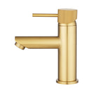 Lattice Edition Solid Brass Brushed Yellow Gold Basin Mixer Tap Bathroom Vanity Tap - NZHomeware