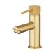 Lattice Edition Solid Brass Brushed Yellow Gold Basin Mixer Tap Bathroom Vanity Tap - NZHomeware