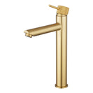 Lattice Edition Solid Brass Brushed Yellow Gold Tall Basin Mixer Bathroom Vanity Tap - NZHomeware