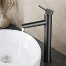 Lattice Edition Solid Brass Gunmetal Grey Tall Basin Mixer Bathroom Vanity Tap - NZHomeware