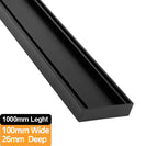 1000mm Lauxes Aluminium Midnight Slimline Tile Insert Floor Grate Drain Any Size Indoor Outdoor