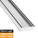 900mm Lauxes Aluminium Slimline Tile Insert Floor Grate Drain Customized Size Indoor Outdoor