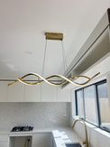 Linear Golden Kitchen Island Bar Light - NZHomeware
