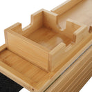 Living Room Lounge 2 In 1 Bamboo Slide - Away Sofa Armrest Tray Cup Phone Holder - NZHomeware