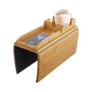 Living Room Lounge 2 In 1 Bamboo Slide - Away Sofa Armrest Tray Cup Phone Holder - NZHomeware