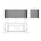 Luma 1200X455X450mm Plywood Matte White Fluted Curve Vanity With Flat Top - NZHomeware