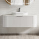Luma 1200X455X450mm Plywood Matte White Fluted Curve Vanity With Flat Top - NZHomeware
