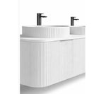 Luma 1500X455X450mm Plywood Matte White Fluted Curve Vanity With Flat Top - NZHomeware
