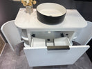 Luma 1500X455X450mm Plywood Matte White Fluted Curve Vanity With Flat Top - NZHomeware
