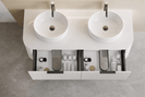 Luma 1500X455X450mm Plywood Matte White Fluted Curve Vanity With Flat Top - NZHomeware