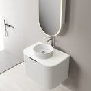 Luma 750X455X450mm Plywood Matte White Fluted Curve Vanity With Flat Top - NZHomeware