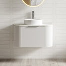 Luma 750X455X450mm Plywood Matte White Fluted Curve Vanity With Flat Top - NZHomeware