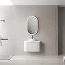 Luma 750X455X450mm Plywood Matte White Fluted Curve Vanity With Flat Top - NZHomeware