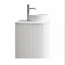 Luma 750X455X450mm Plywood Matte White Fluted Curve Vanity With Flat Top - NZHomeware