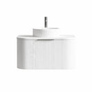 Luma 750X455X450mm Plywood Matte White Fluted Curve Vanity With Flat Top - NZHomeware