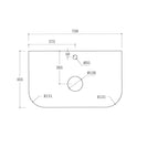 Luma 750X455X450mm Plywood Matte White Fluted Curve Vanity With Flat Top - NZHomeware
