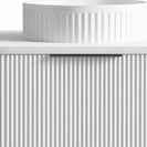 Luma 750X455X450mm Plywood Matte White Fluted Curve Vanity With Flat Top - NZHomeware