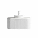 Luma 900X455X450mm Plywood Matte White Fluted Curve Vanity With Flat Top - NZHomeware
