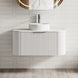 Luma 900X455X450mm Plywood Matte White Fluted Curve Vanity With Flat Top - NZHomeware