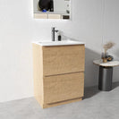 LX 600mm Plywood Floor Standing Vanity Unit With Ceramic Basin - NZHomeware