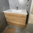 LX 900mm Plywood Floor Standing Vanity Unit With Ceramic Basin - NZHomeware