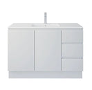 MADRID 1010X460X850MM PLYWOOD FLOOR STANDING VANITY - GLOSS WHITE WITH CERAMIC TOP - NZHomeware