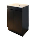 MADRID 600X460X850MM PLYWOOD FLOOR STANDING VANITY - BLACK WITH CERAMIC TOP - NZHomeware