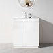 MADRID 600X460X850MM PLYWOOD FLOOR STANDING VANITY - GLOSS WHITE WITH CERAMIC TOP - NZHomeware