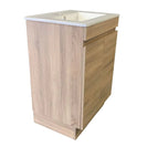 MADRID 600X460X850MM PLYWOOD FLOOR STANDING VANITY - LIGHT OAK WITH CERAMIC TOP - NZHomeware