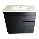 MADRID 750X460X850MM PLYWOOD FLOOR STANDING VANITY - BLACK WITH CERAMIC TOP - NZHomeware