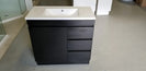 MADRID 750X460X850MM PLYWOOD FLOOR STANDING VANITY - BLACK WITH CERAMIC TOP - NZHomeware