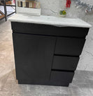 MADRID 750X460X850MM PLYWOOD FLOOR STANDING VANITY - BLACK WITH CERAMIC TOP - NZHomeware