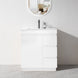 MADRID 750X460X850MM PLYWOOD FLOOR STANDING VANITY - GLOSS WHITE WITH CERAMIC TOP - NZHomeware