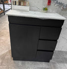 MADRID 900X460X850MM PLYWOOD FLOOR STANDING VANITY - BLACK WITH CERAMIC TOP - NZHomeware