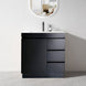MADRID 900X460X850MM PLYWOOD FLOOR STANDING VANITY - BLACK WITH CERAMIC TOP - NZHomeware