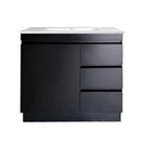 MADRID 900X460X850MM PLYWOOD FLOOR STANDING VANITY - BLACK WITH CERAMIC TOP - NZHomeware