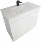 MADRID 900X460X850MM PLYWOOD FLOOR STANDING VANITY - GLOSS WHITE WITH CERAMIC TOP - NZHomeware