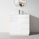 MADRID 900X460X850MM PLYWOOD FLOOR STANDING VANITY - GLOSS WHITE WITH CERAMIC TOP - NZHomeware